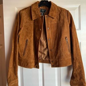 Real Leather Suede Cognac Jacket size M